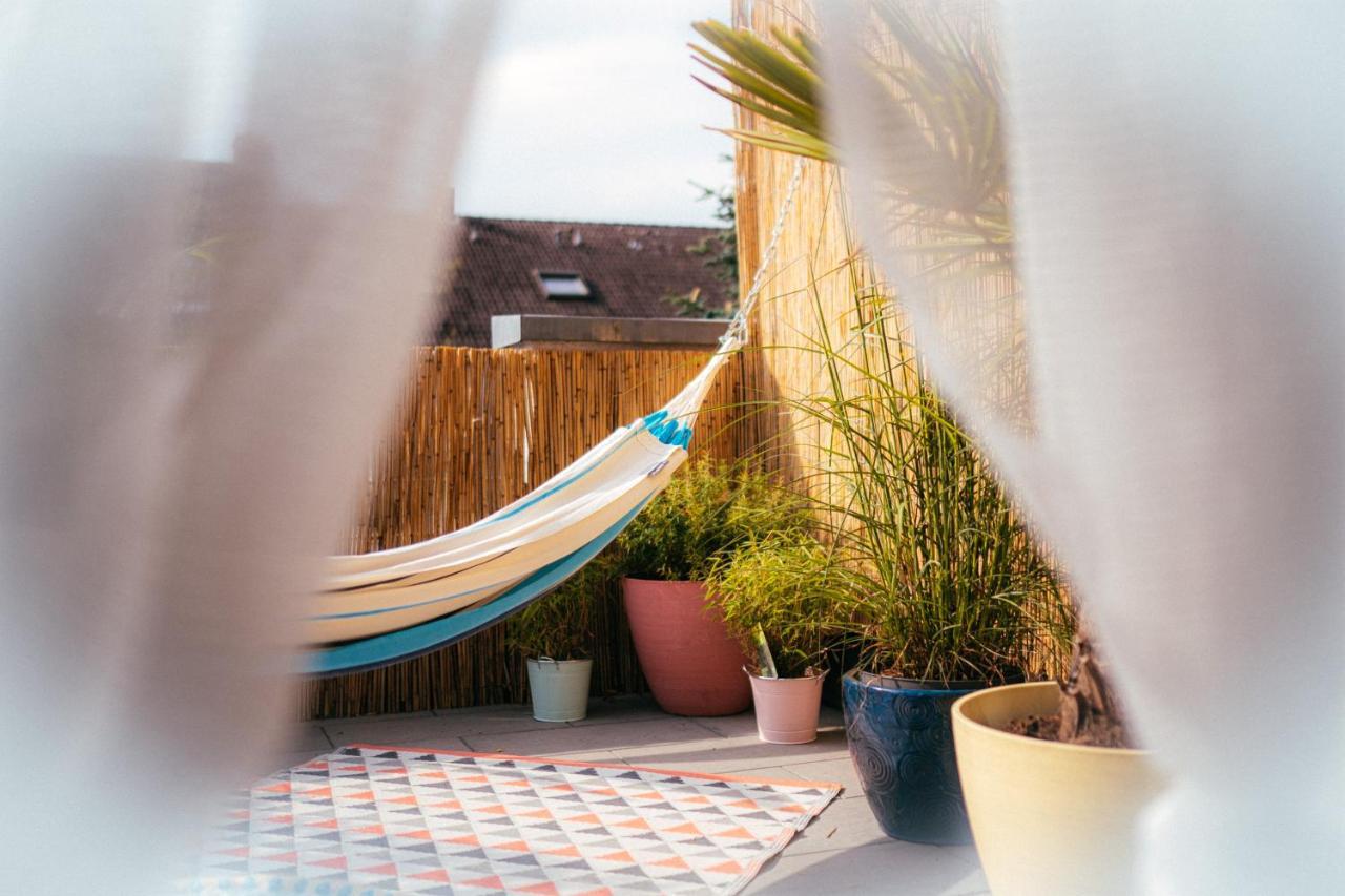 Ferienwohnung The KAlifornia I stilvoll mit Urlaubsfeeling I Dachterrasse I Netflix I Klima Karlsruhe Exterior foto