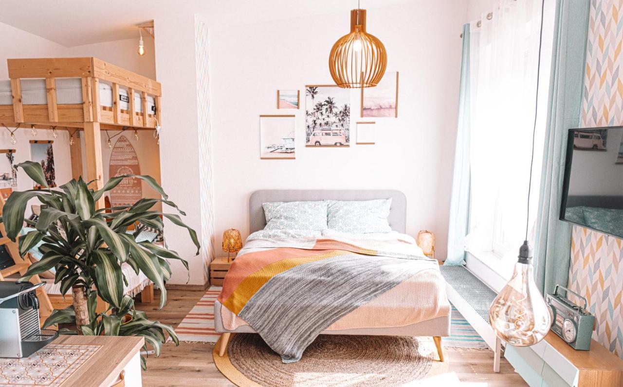 Ferienwohnung The KAlifornia I stilvoll mit Urlaubsfeeling I Dachterrasse I Netflix I Klima Karlsruhe Exterior foto
